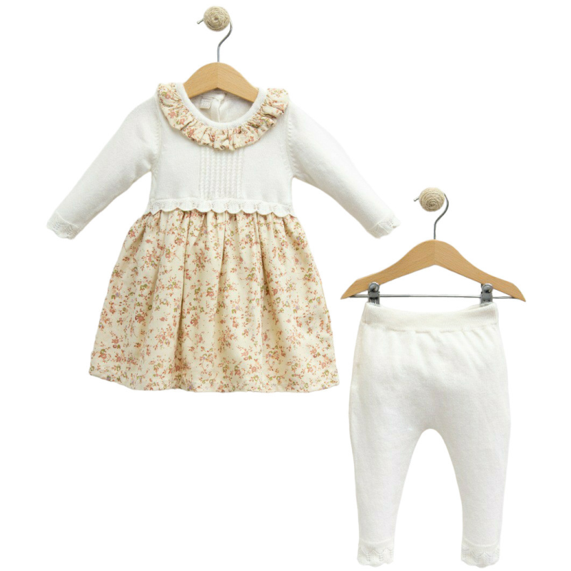 Комплект сукня, штани 6864 beige Nipperland Турція 3-6 m(р) Комплект сукня, штани 6864 beige Nipperland Турція 3-6 m(р)