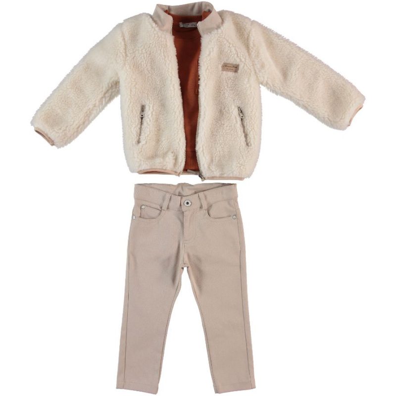 Комплект куртка, світшот, штани 22623BEIGE Monna Rosa Турція 3-4(р) Комплект куртка, світшот, штани 22623BEIGE Monna Rosa Турція 3-4(р)