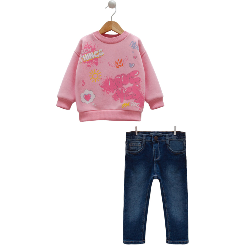 Комплект кофта і штани TKK9684 PEMBE Caramell Турція 92(р) Комплект кофта і штани TKK9684 PEMBE Caramell Турція 92(р)
