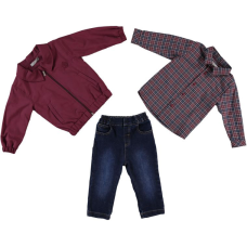 Комплект куртка, сорочка, джинси 22624RED Monna Rosa Турція 5-6(р)
