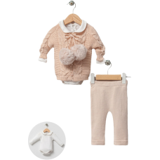 Комплект боді, кофта, штани 8132 beige Nipperland Турція 6-9 m(р)