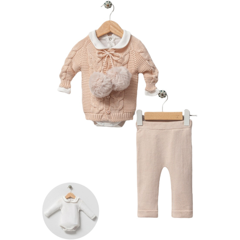 Комплект боді, кофта, штани 8132 beige Nipperland Турція 6-9 m(р) Комплект боді, кофта, штани 8132 beige Nipperland Турція 6-9 m(р)