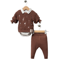 Комплект кофта, боді, штани 8149 brown Nipperland Турція 9-12 m(р)