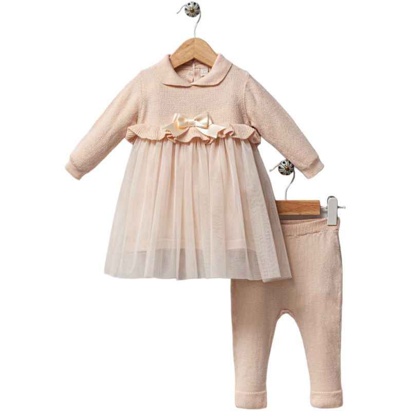 Комплект сукня, штани 8113 beige Nipperland Турція 0-3 m(р) Комплект сукня, штани 8113 beige Nipperland Турція 0-3 m(р)